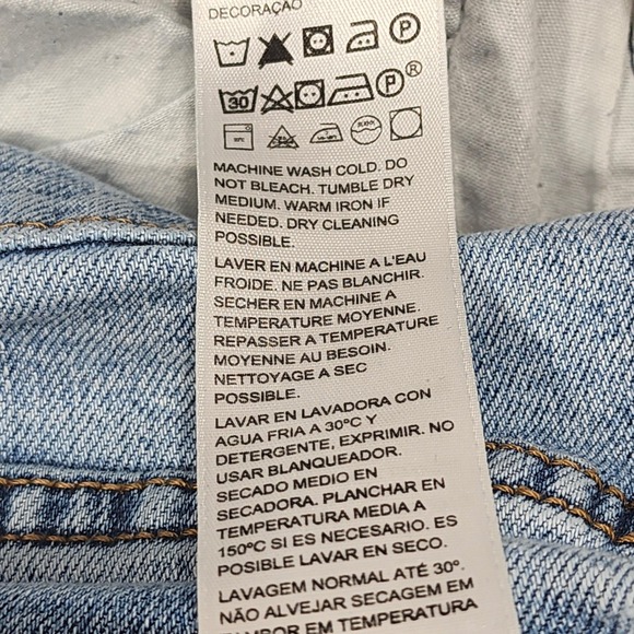 Levi's Wedgie Straight Jeans Womens 26 Blue High Rise Slim Distressed Light Wash - Picture 9 of 15